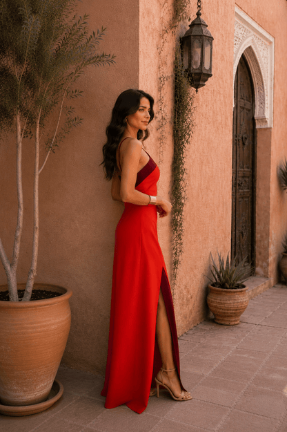 Halter Maxi Dress with Side Slit