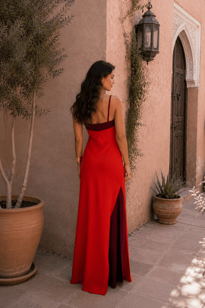 Halter Maxi Dress with Side Slit