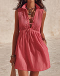 Lysara | Sleeveless Tie-Detail Short Dress
