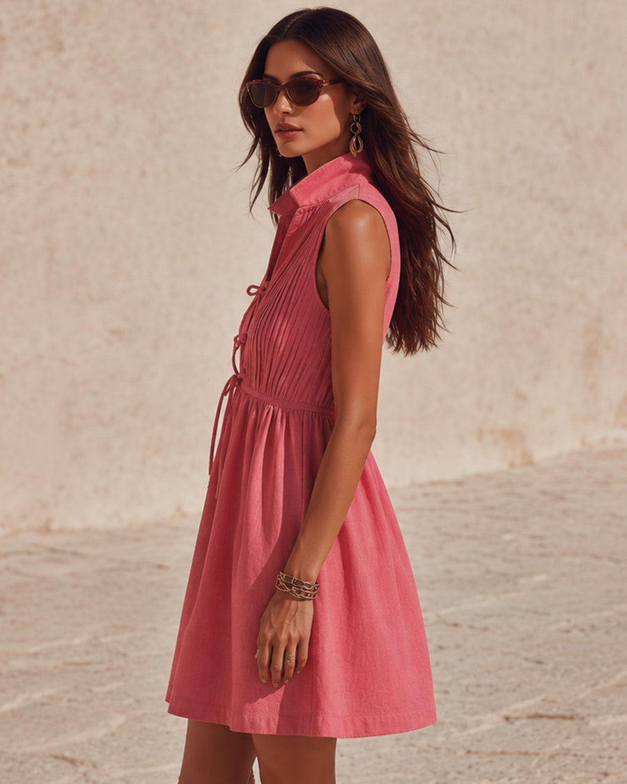 Lysara | Sleeveless Tie-Detail Short Dress