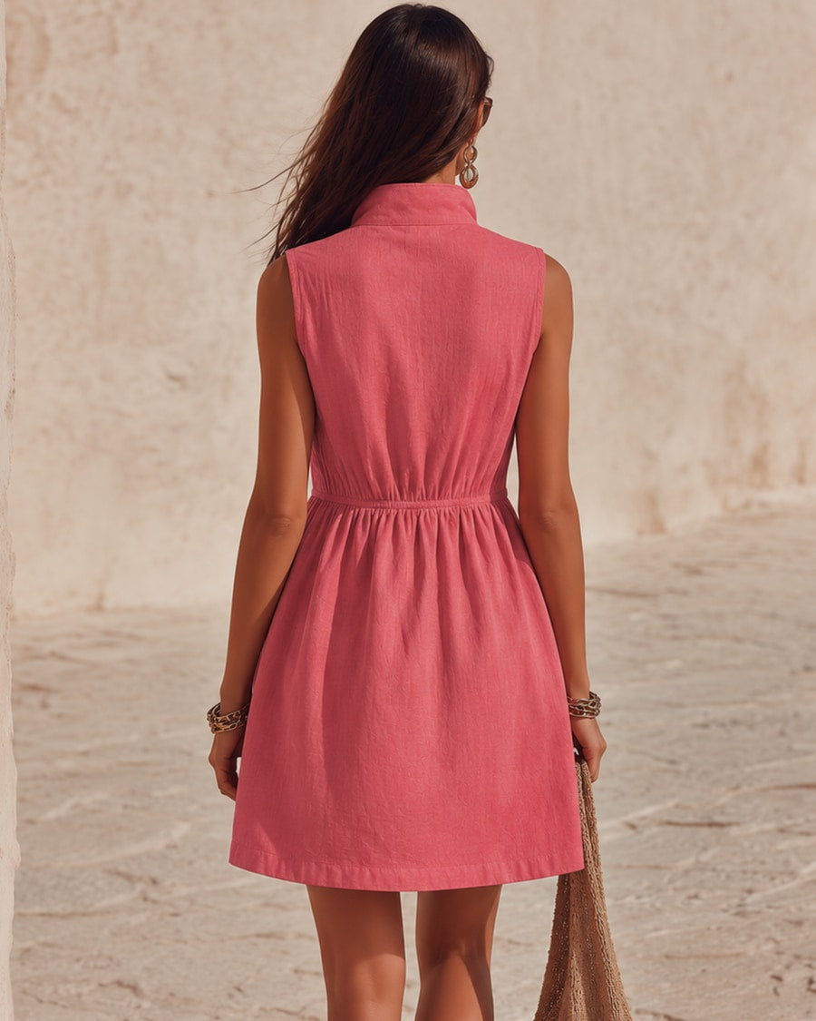 Lysara | Sleeveless Tie-Detail Short Dress