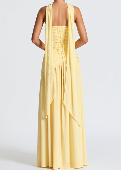 Lina | Strapless High-Slit Maxi Dress