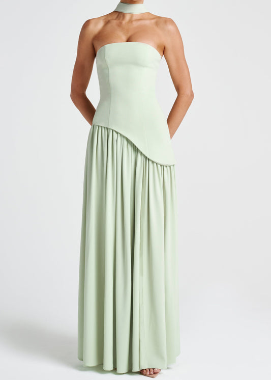 Lina | Strapless High-Slit Maxi Dress
