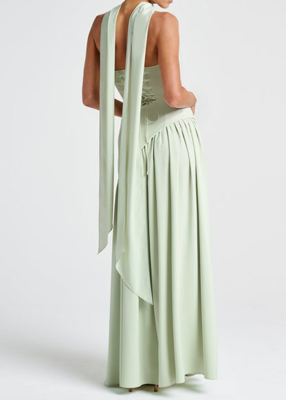 Lina | Strapless High-Slit Maxi Dress