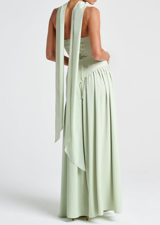 Lina | Strapless High-Slit Maxi Dress