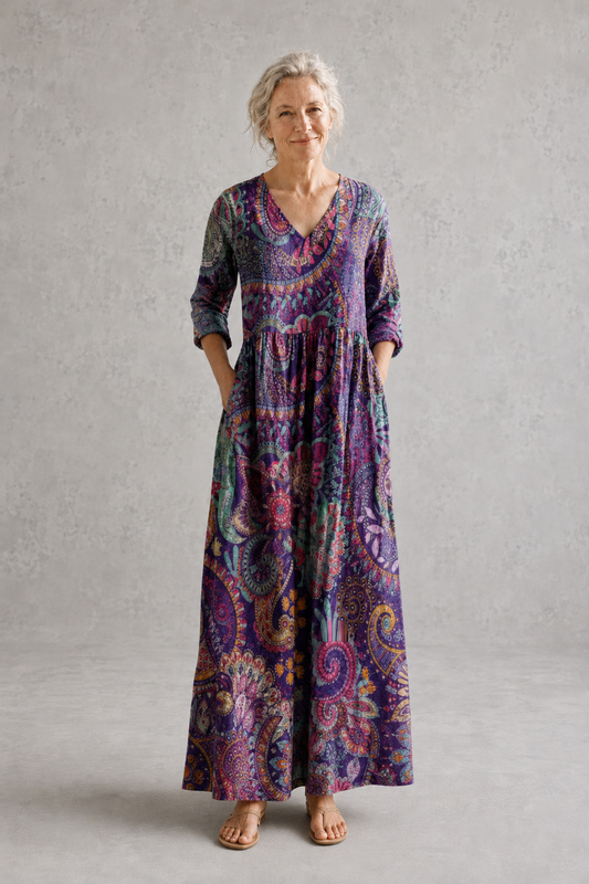 Mandy | Purple Floral Summer Dress
