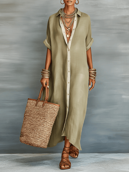 Manelle | Minimalist Line Maxi Dress