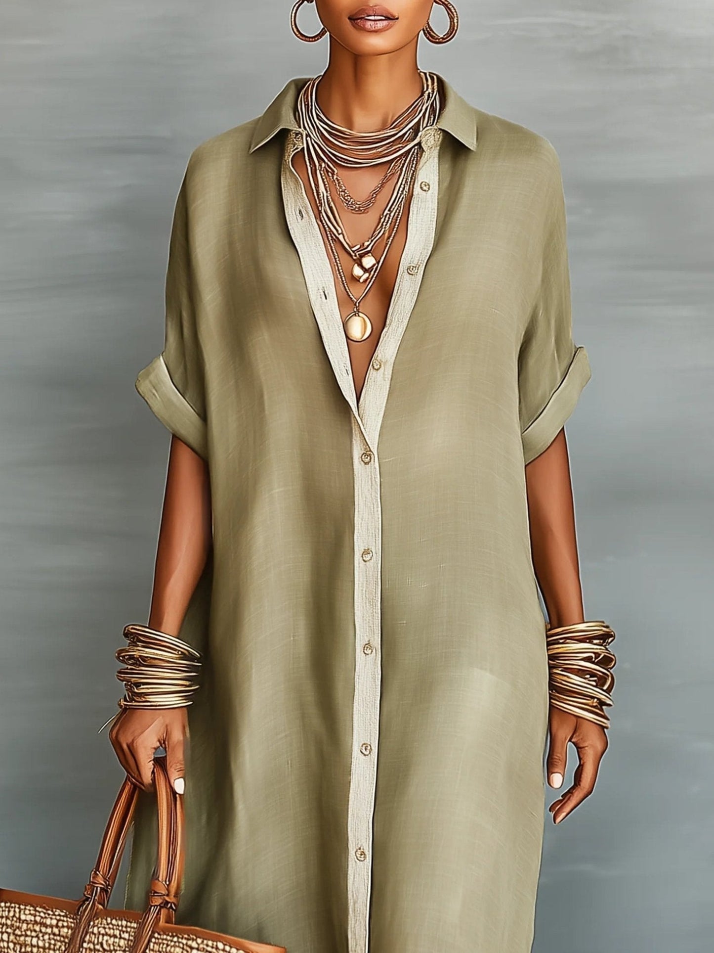 Manelle | Minimalist Line Maxi Dress