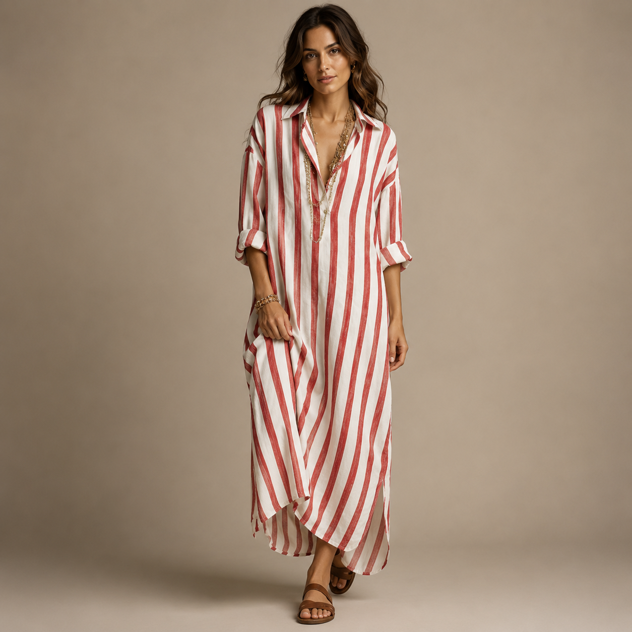 MARCELLA | Striped Oversized Maxi Dress