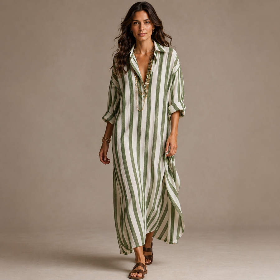 MARCELLA | Striped Oversized Maxi Dress