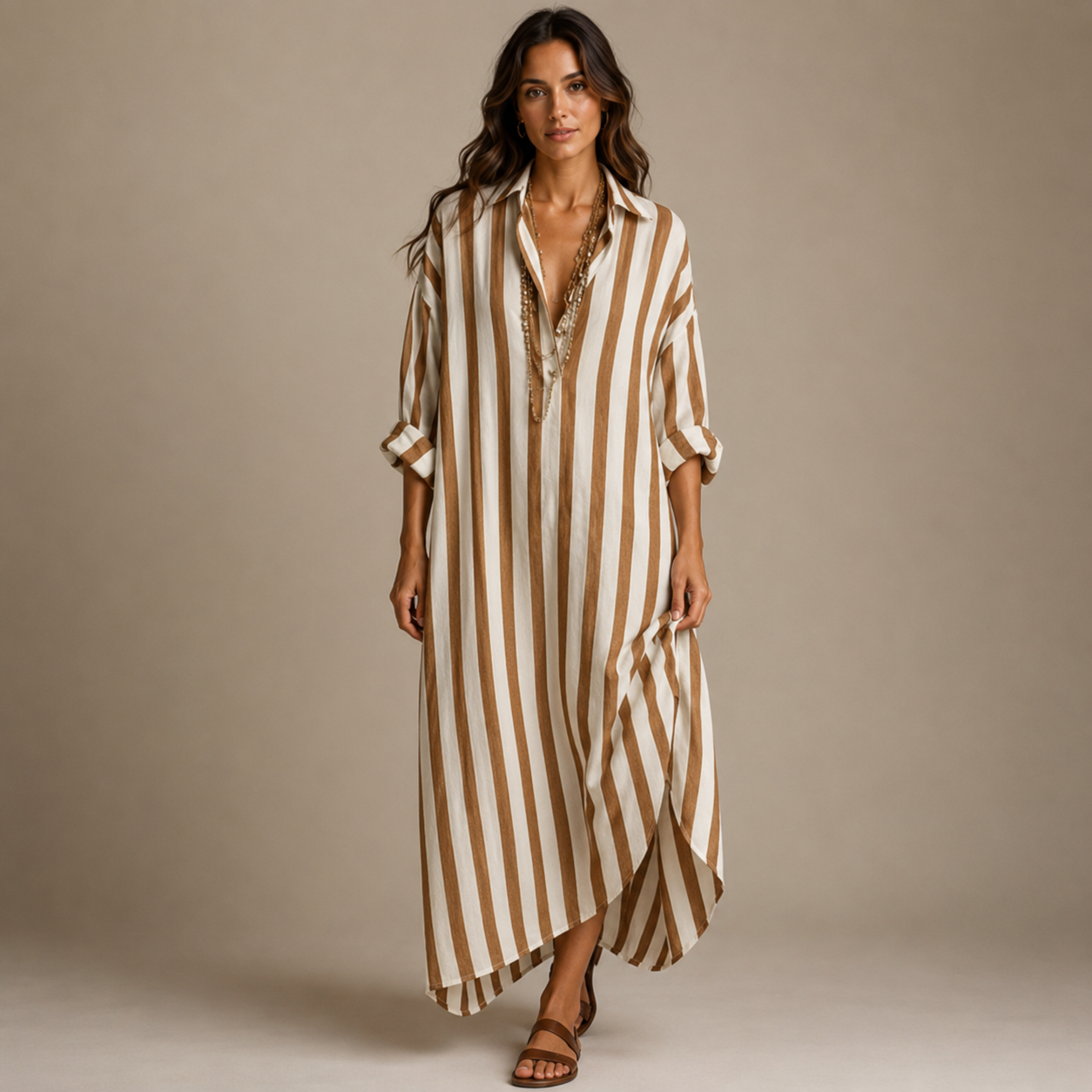 MARCELLA | Striped Oversized Maxi Dress