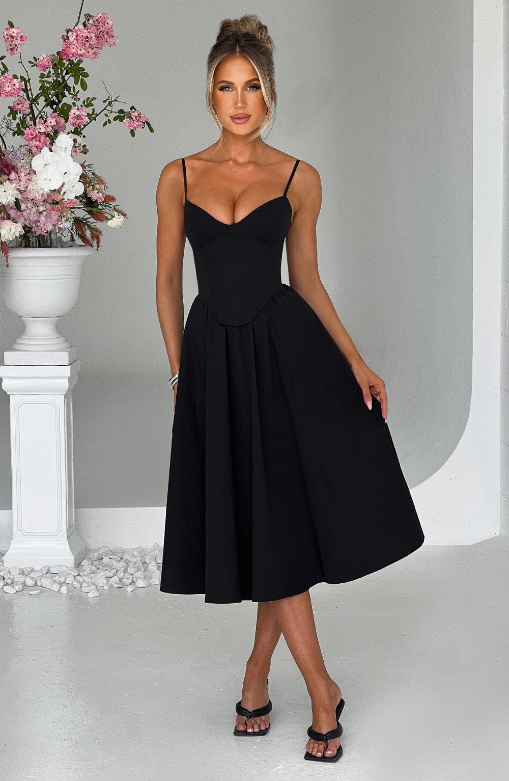 Maileen | Elegant Corset-Style Midi Dress