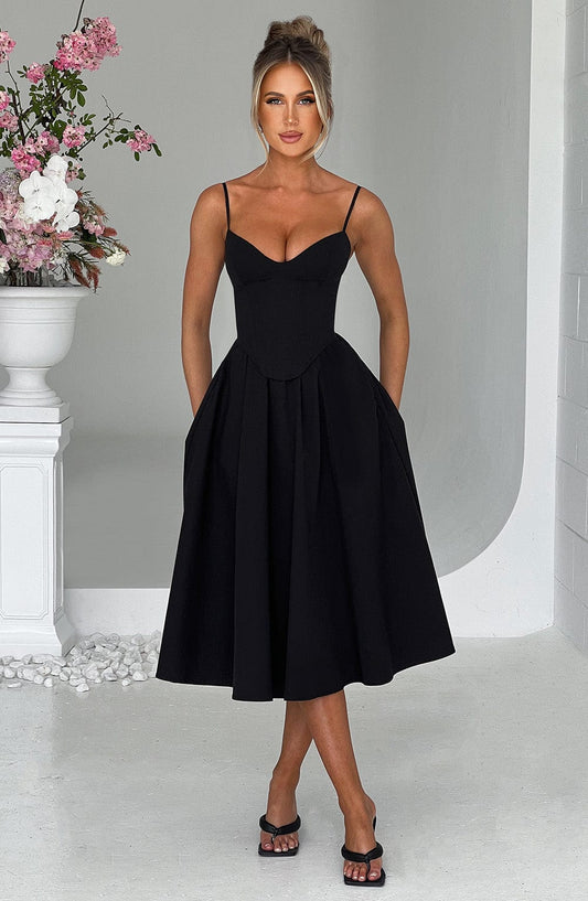 Maileen | Elegant Corset-Style Midi Dress