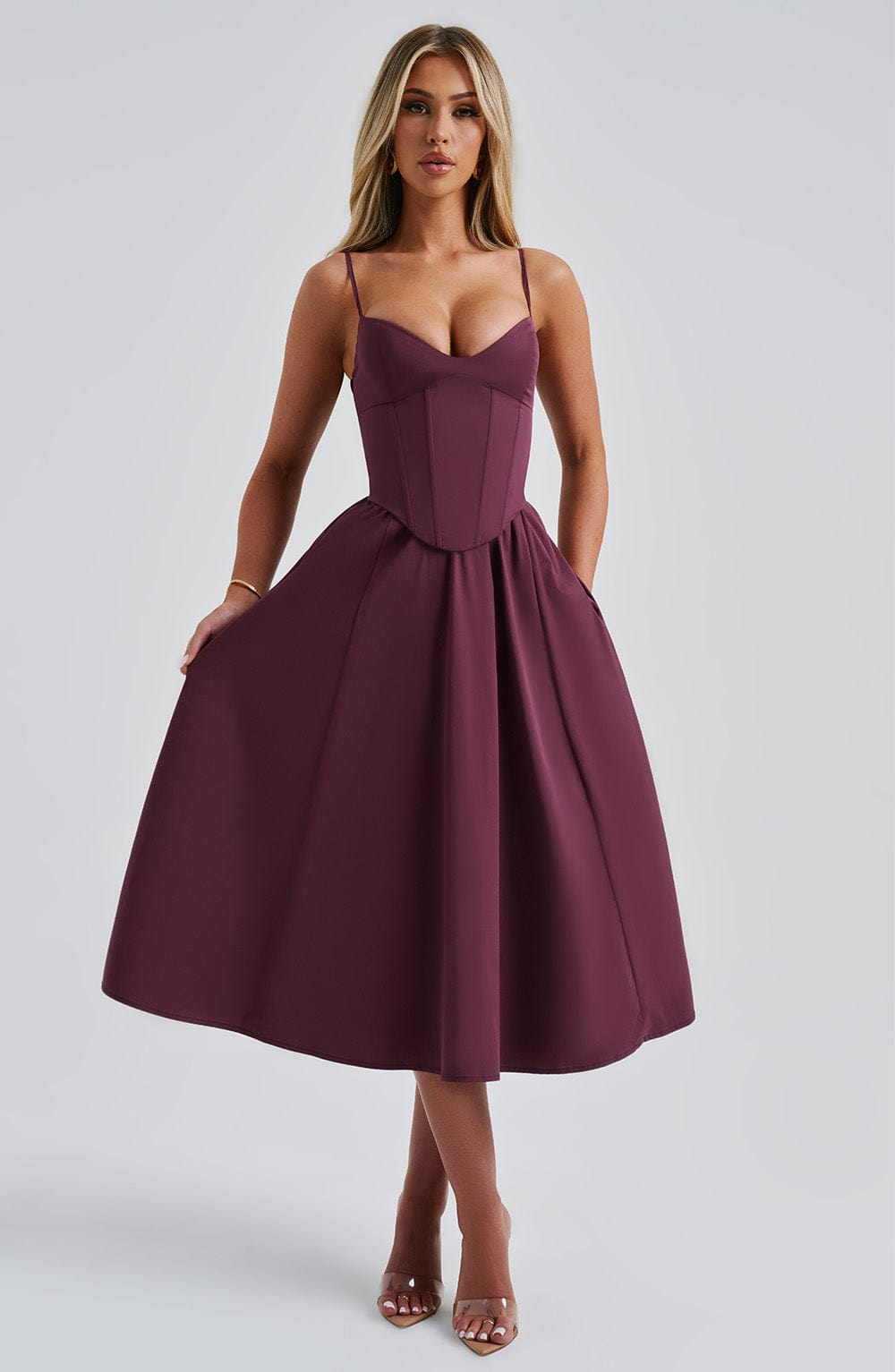 Maileen | Elegant Corset-Style Midi Dress