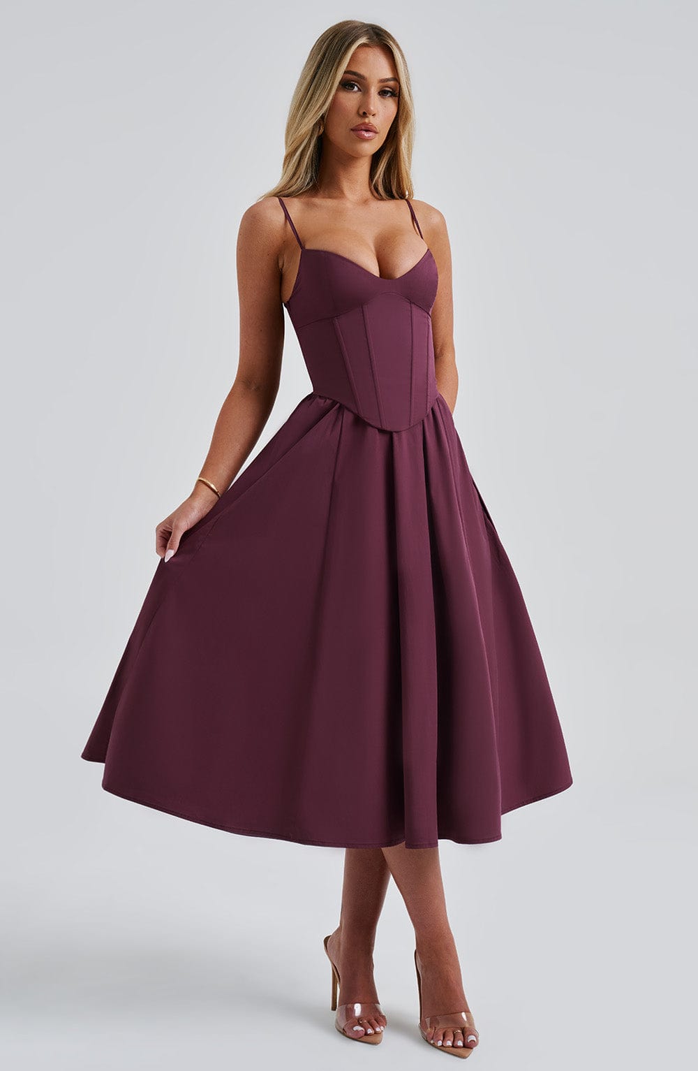 Maileen | Elegant Corset-Style Midi Dress