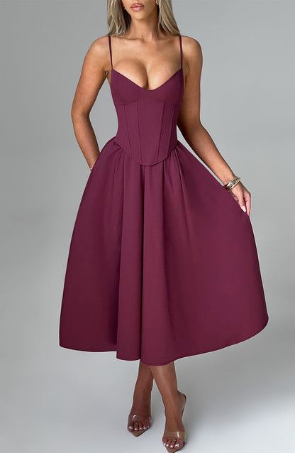 Maileen | Elegant Corset-Style Midi Dress