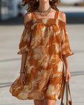 Marisa | One-Shoulder Chiffon Short Dress