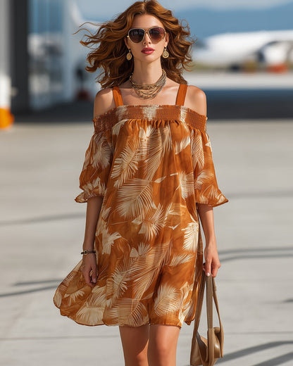Marisa | One-Shoulder Chiffon Short Dress