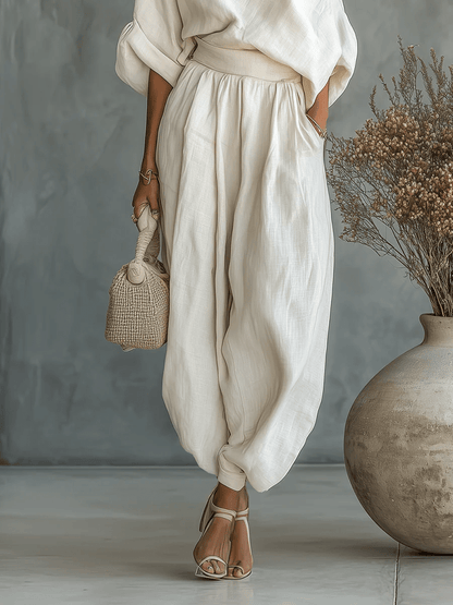 Mila | Bardot Neckline Two-Piece Set