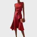 Katarina | Ruched Asymmetric Midi Dress