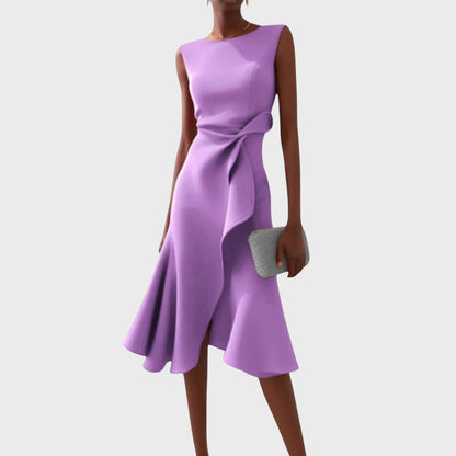 Katarina | Ruched Asymmetric Midi Dress