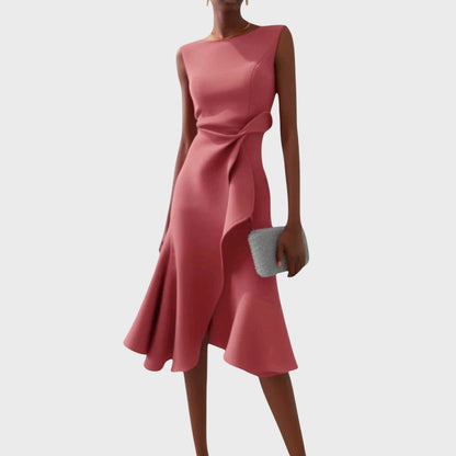 Katarina | Ruched Asymmetric Midi Dress