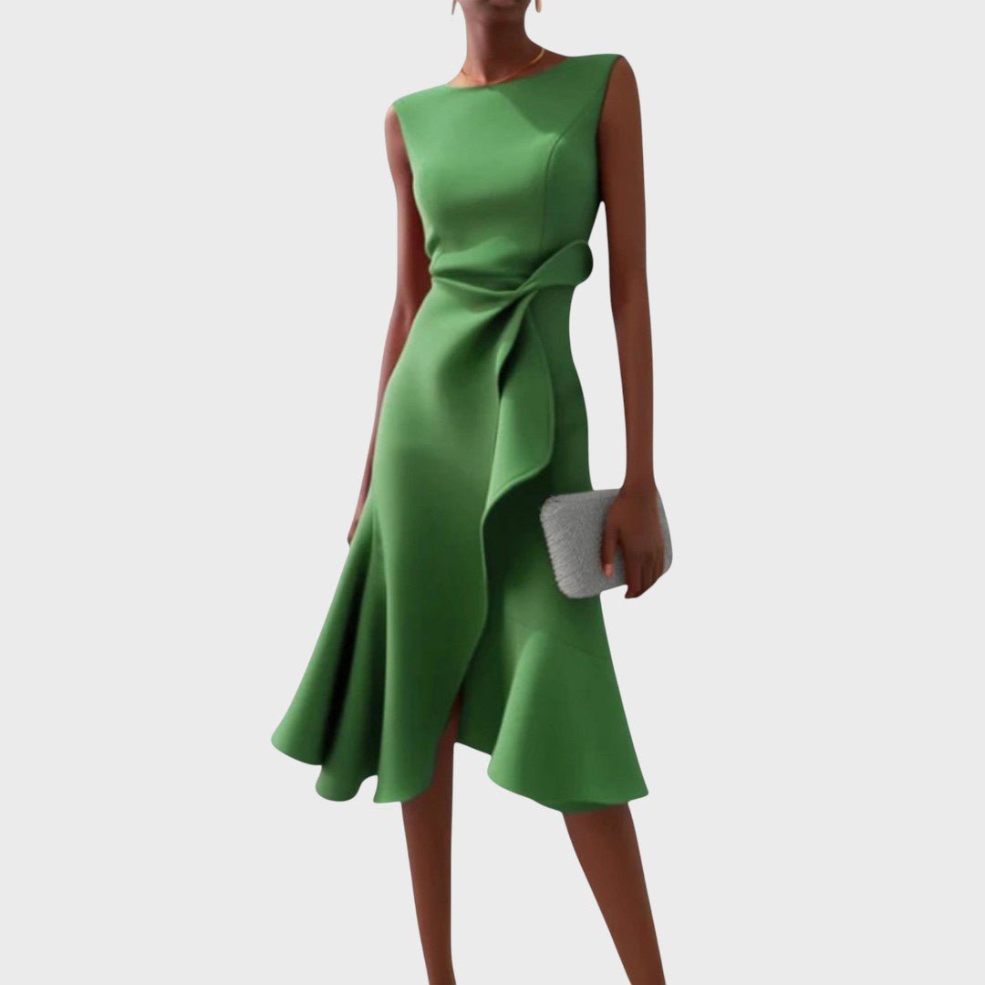 Katarina | Ruched Asymmetric Midi Dress