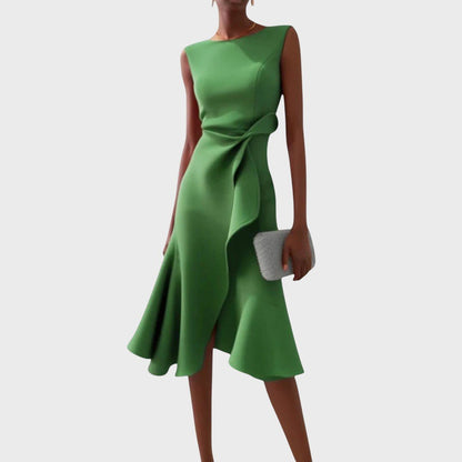 Katarina | Ruched Asymmetric Midi Dress