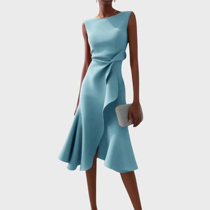 Katarina | Ruched Asymmetric Midi Dress