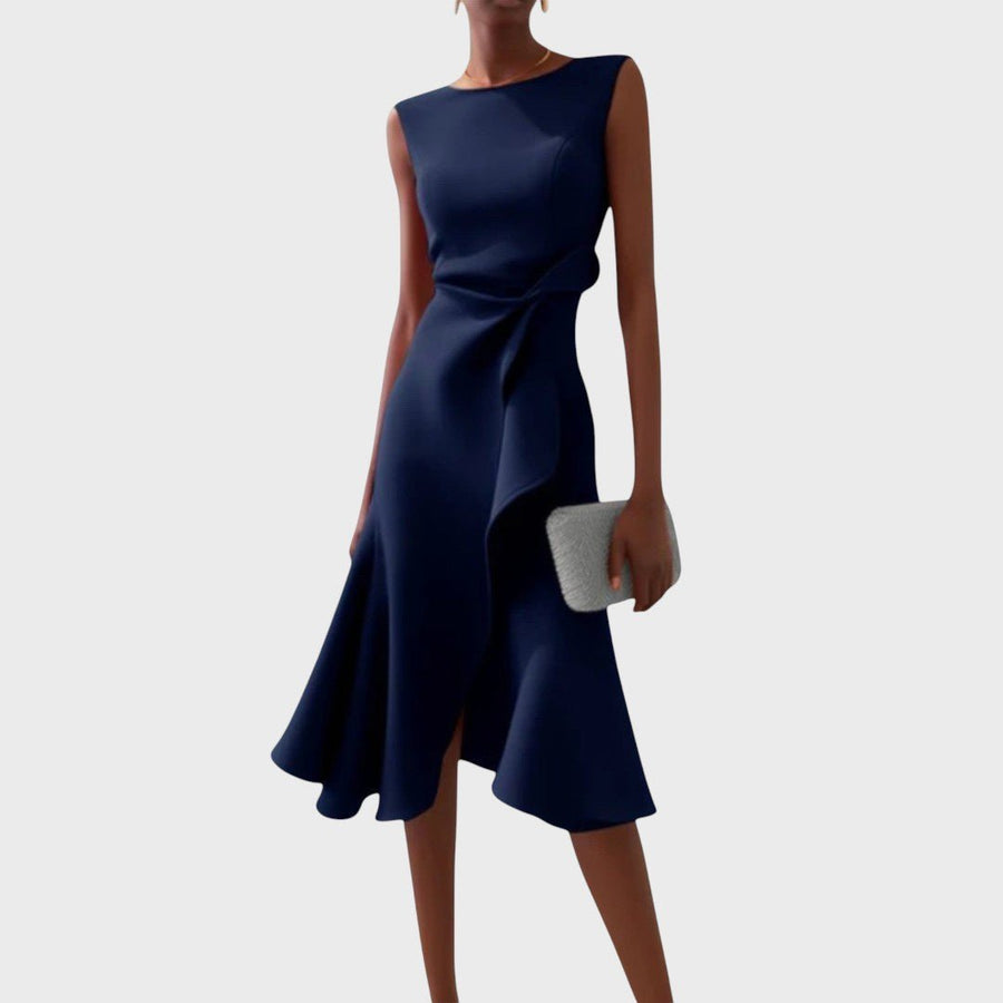 Katarina | Ruched Asymmetric Midi Dress