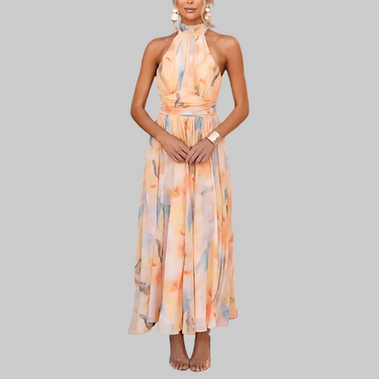 Esther | Elegant Watercolor Dress - women's dress