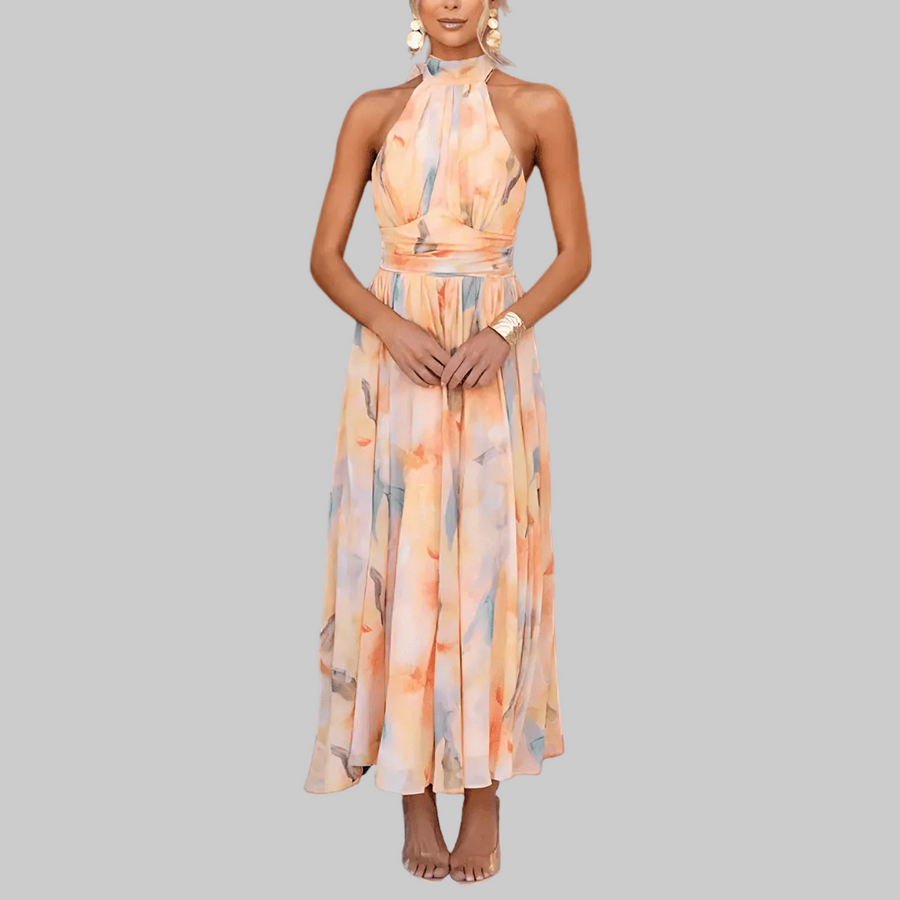 Esther | Elegant Watercolor Dress - women's dress