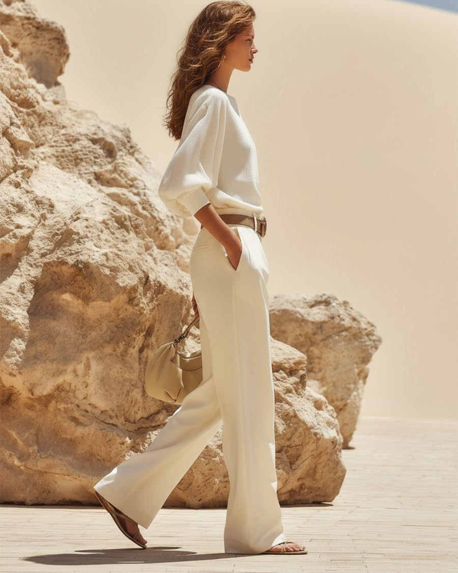 Oleandra | Cotton Shirt & Pants Set