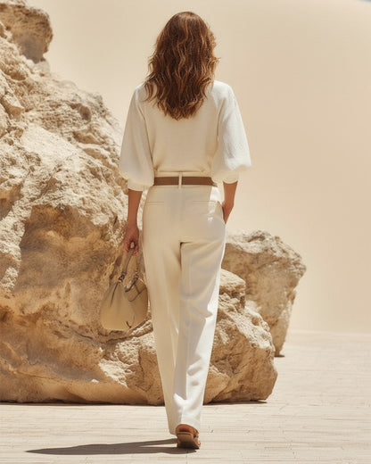Oleandra | Cotton Shirt & Pants Set
