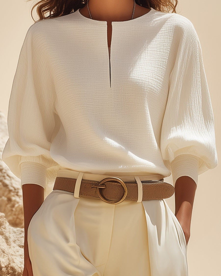 Oleandra | Cotton Shirt & Pants Set