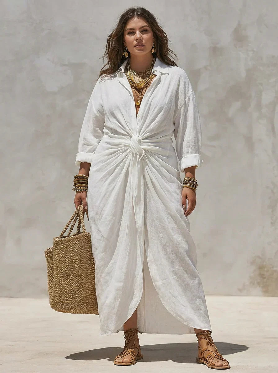Aria | Tie-Front Maxi Dress