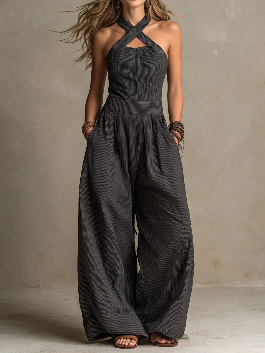 Isabella | Flowing Halter Jumpsuit