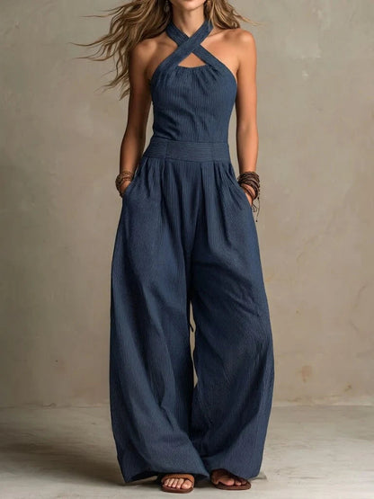 Carol | Cross-Neck Jumpsuit
