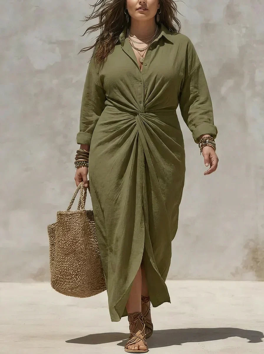 Aria | Tie-Front Maxi Dress