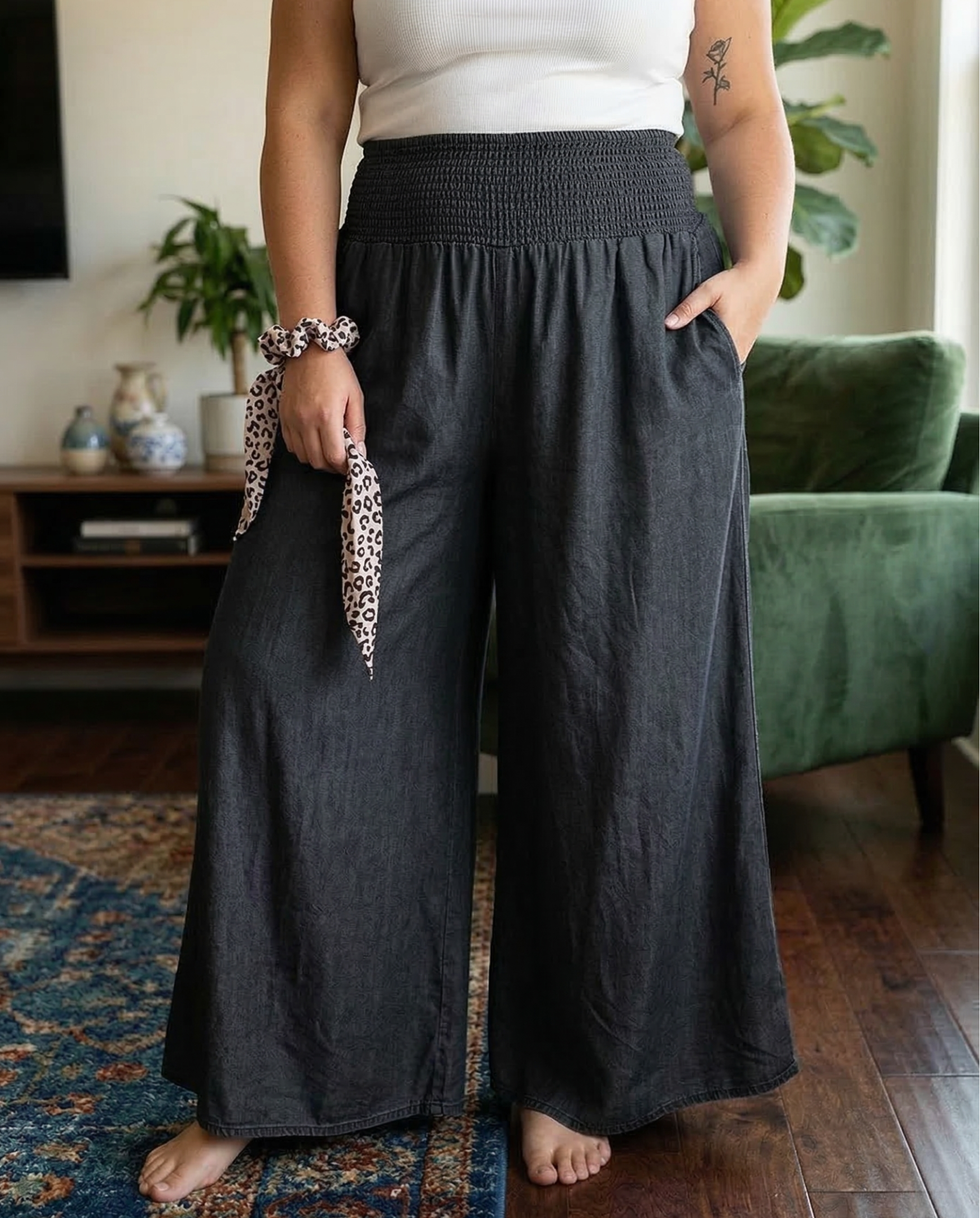 Anya | Smocked Waist Pants