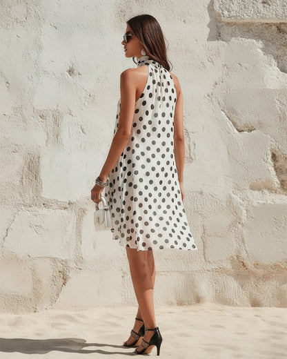Pollet | Polka Dot Chiffon Mini Dress