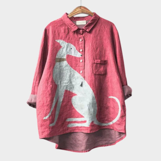 Lison | Playful Animal-Print Blouse