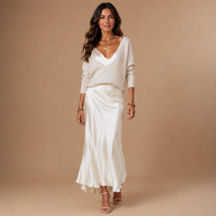 SOLENE | Slip Dress & Knit Set