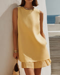 Solstice | Sleeveless Linen Short Dress
