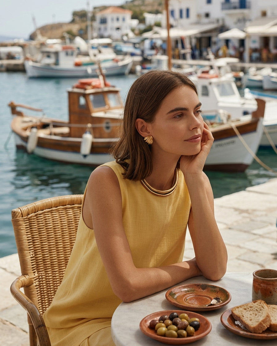Solstice | Sleeveless Linen Short Dress