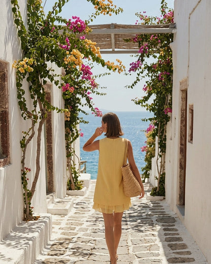 Solstice | Sleeveless Linen Short Dress