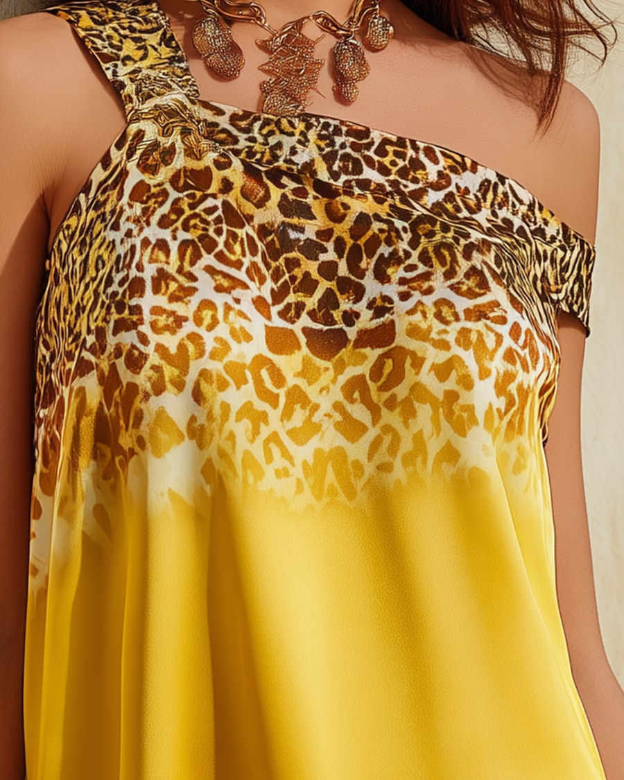 Solstice | Ombre Leopard Print Short Dress