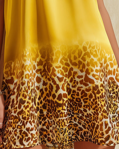 Solstice | Ombre Leopard Print Short Dress