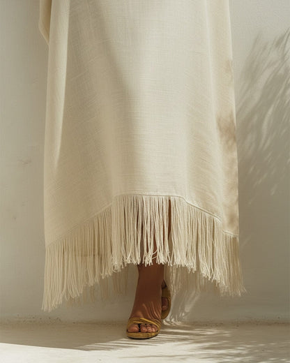Telma | Bohemian Fringe Maxi Dress