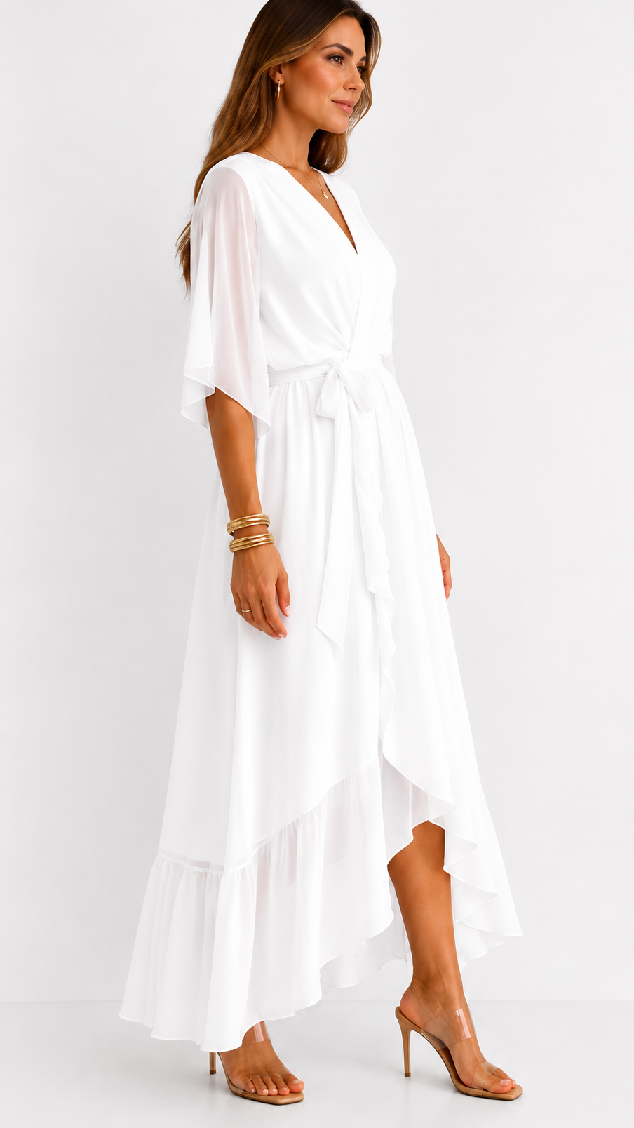 Isabelle | Chiffon Wrap Maxi Dress